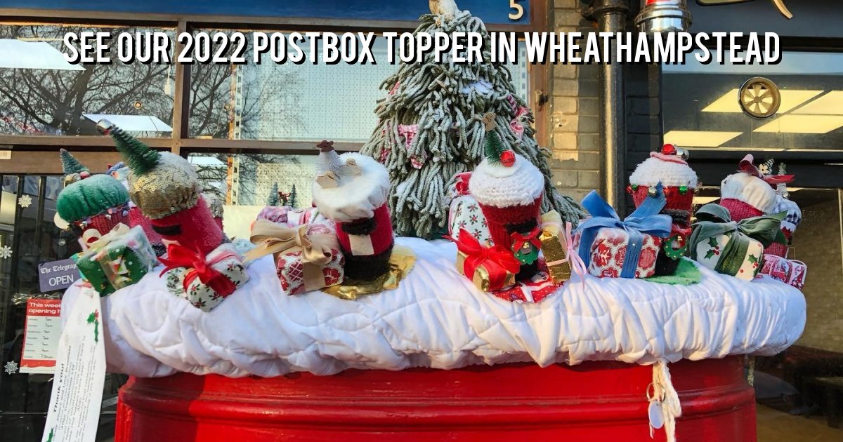 See our 2022 Postbox Topper in Wheathampstead